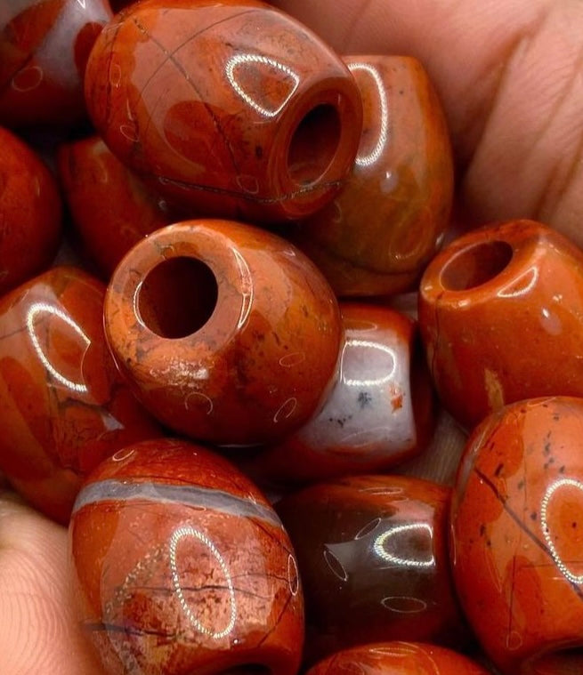 Red Jade  Loc Bead