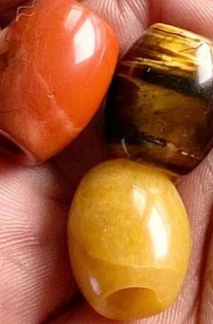 Red Jade  Loc Bead