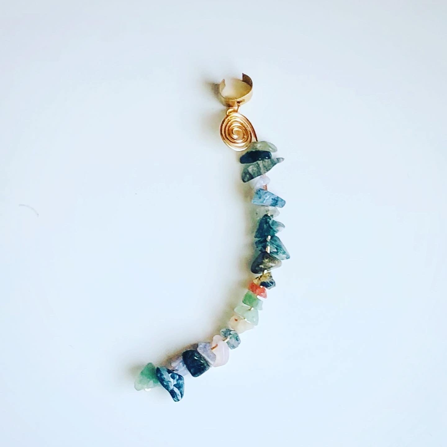Jade and Agate - Crystal Loc Cuff