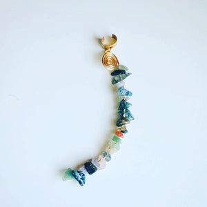 Jade and Agate - Crystal Loc Cuff