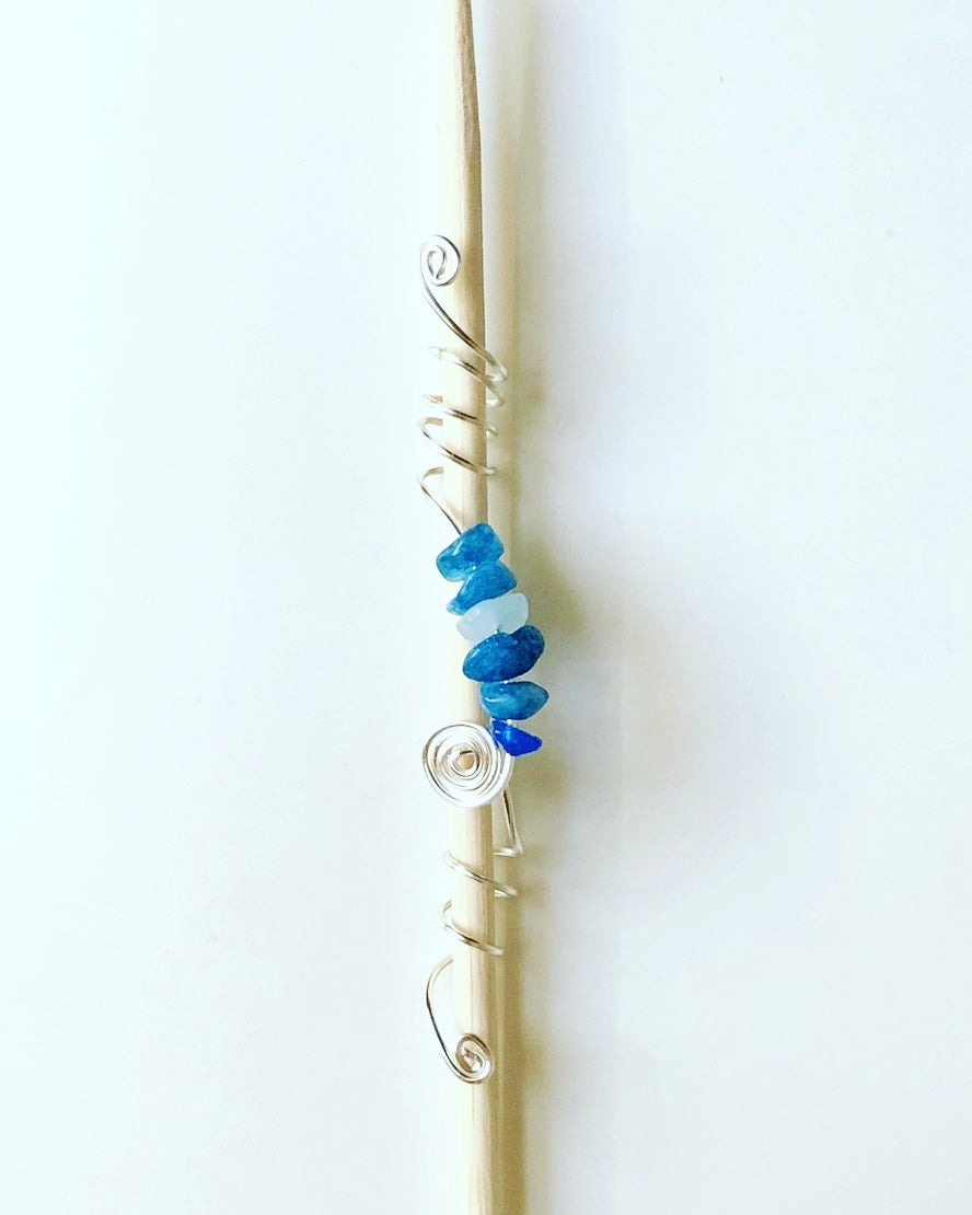 Blue Quartz Loc Jewelry Set
