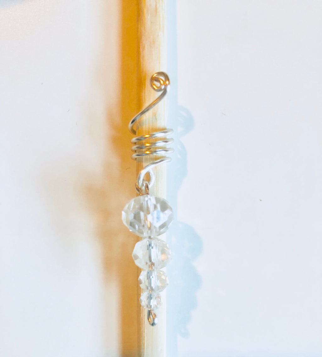 Clear & Silver Drop Loc Jewel