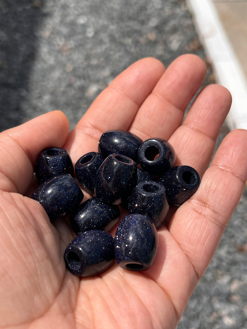 Large Blue Sandstones Loc Bead