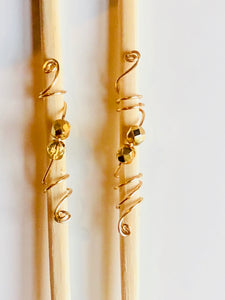 Metallic Gold Loc Jewelry Set
