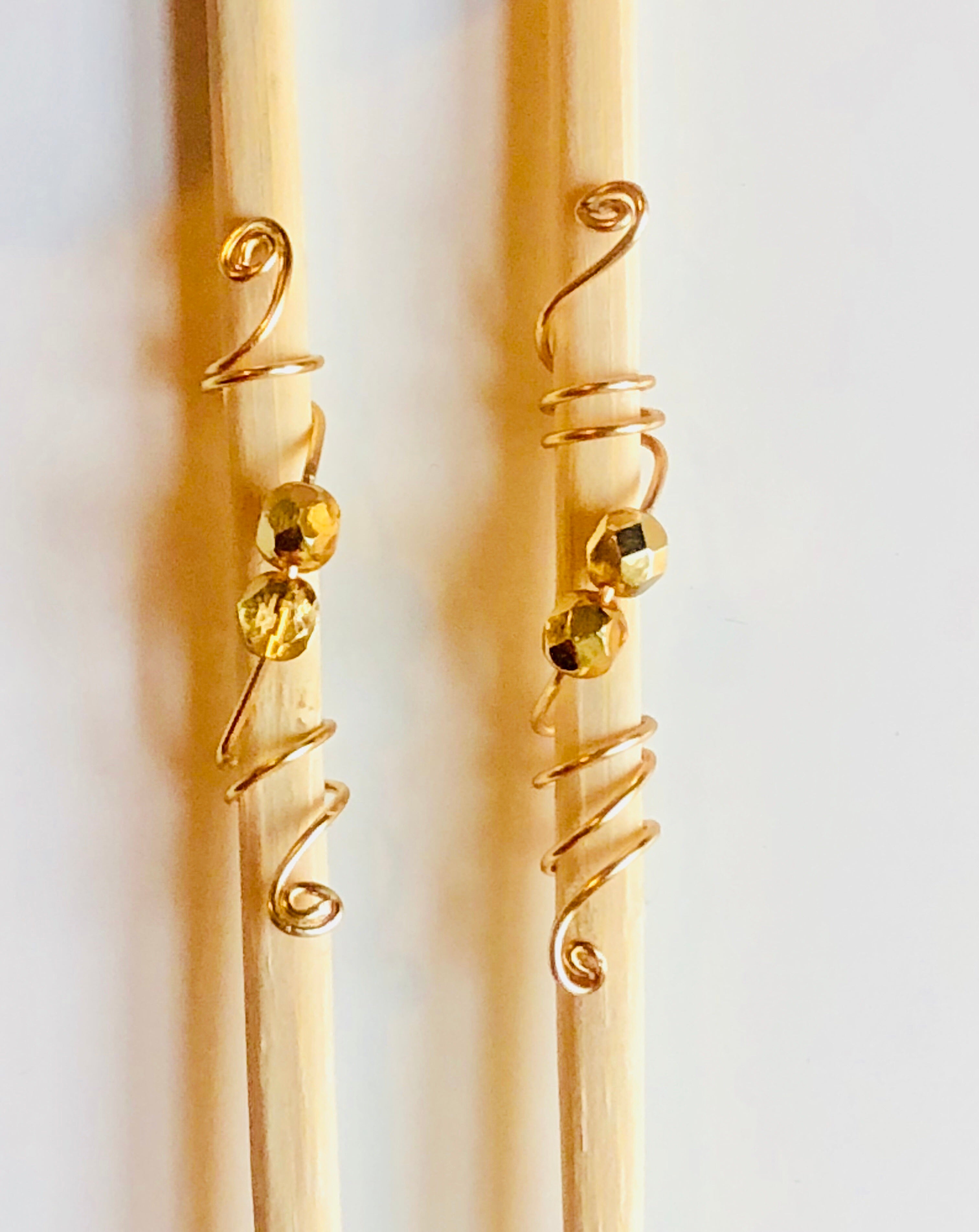 Metallic Gold Loc Jewelry Set