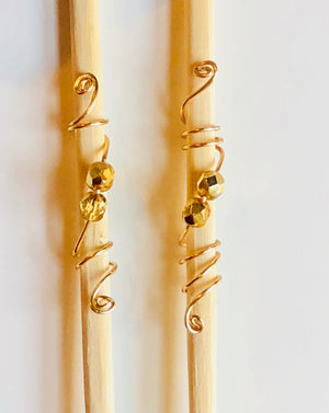 Metallic Gold Loc Jewelry Set
