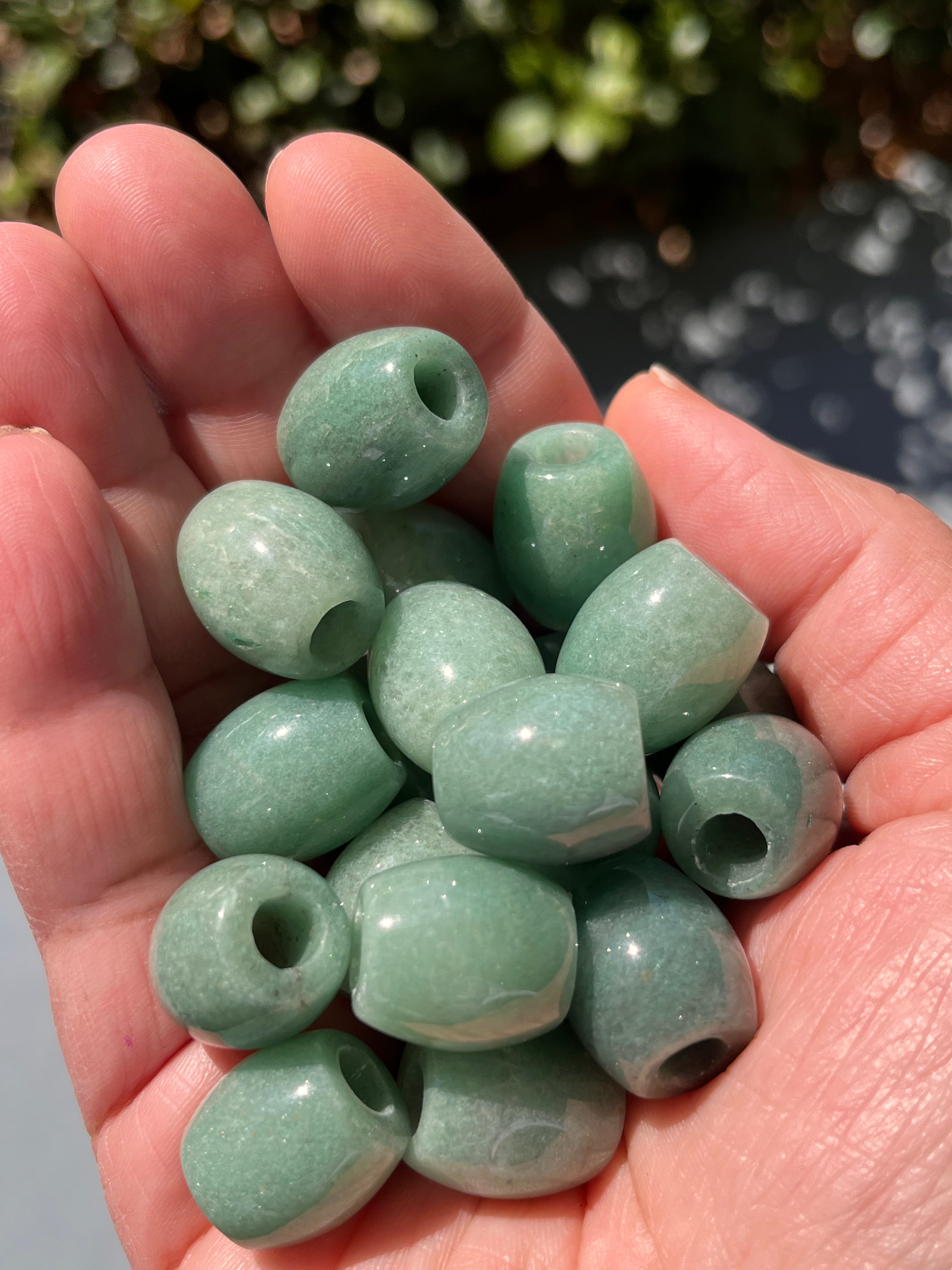 Green Aventurine Loc Bead, Gemstone  Bead