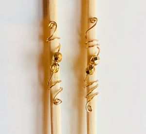 Metallic Gold Loc Jewelry Set