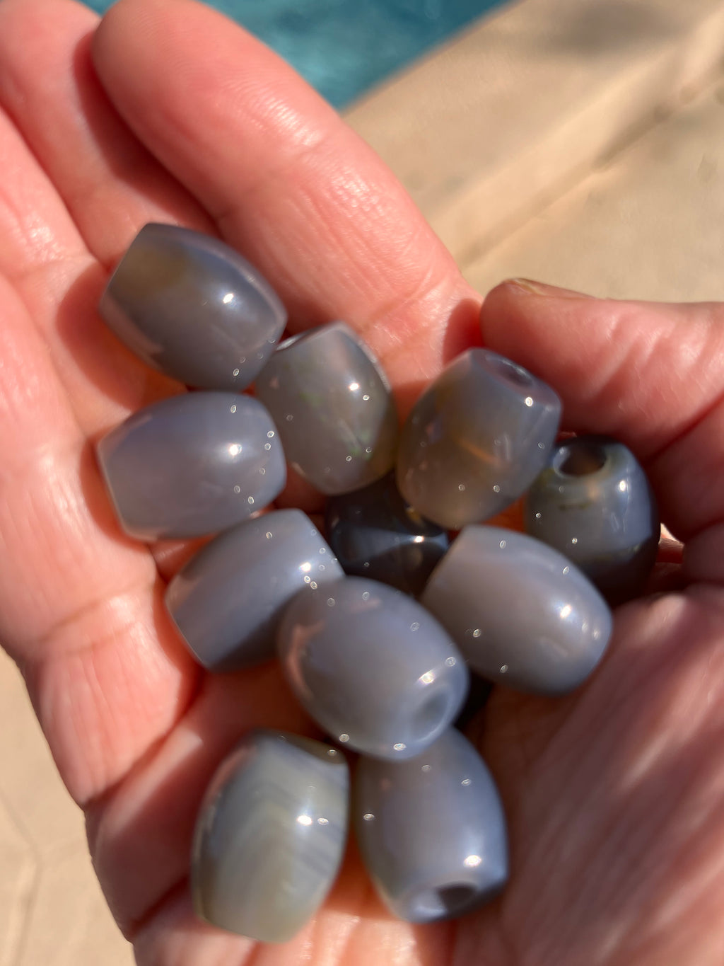 Large Gray Onyx Loc Bead