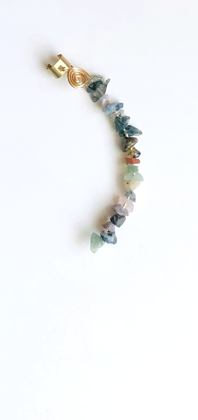 Jade and Agate - Crystal Loc Cuff