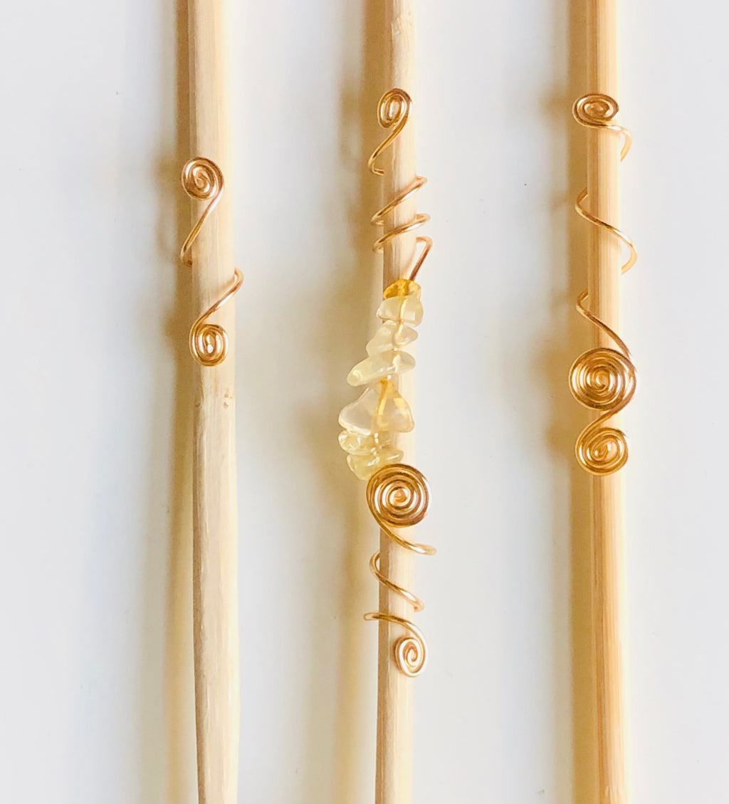 Yellow Crystal (citrine)  Loc Jewelry Set